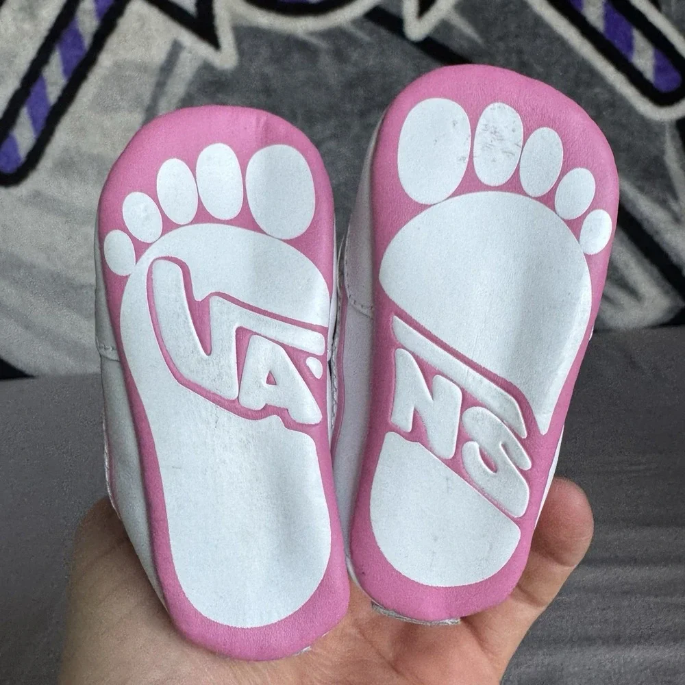 Size 3c - VANS INFANT AUTHENTIC AURORA Pink Doft Bottom Bay Shoes